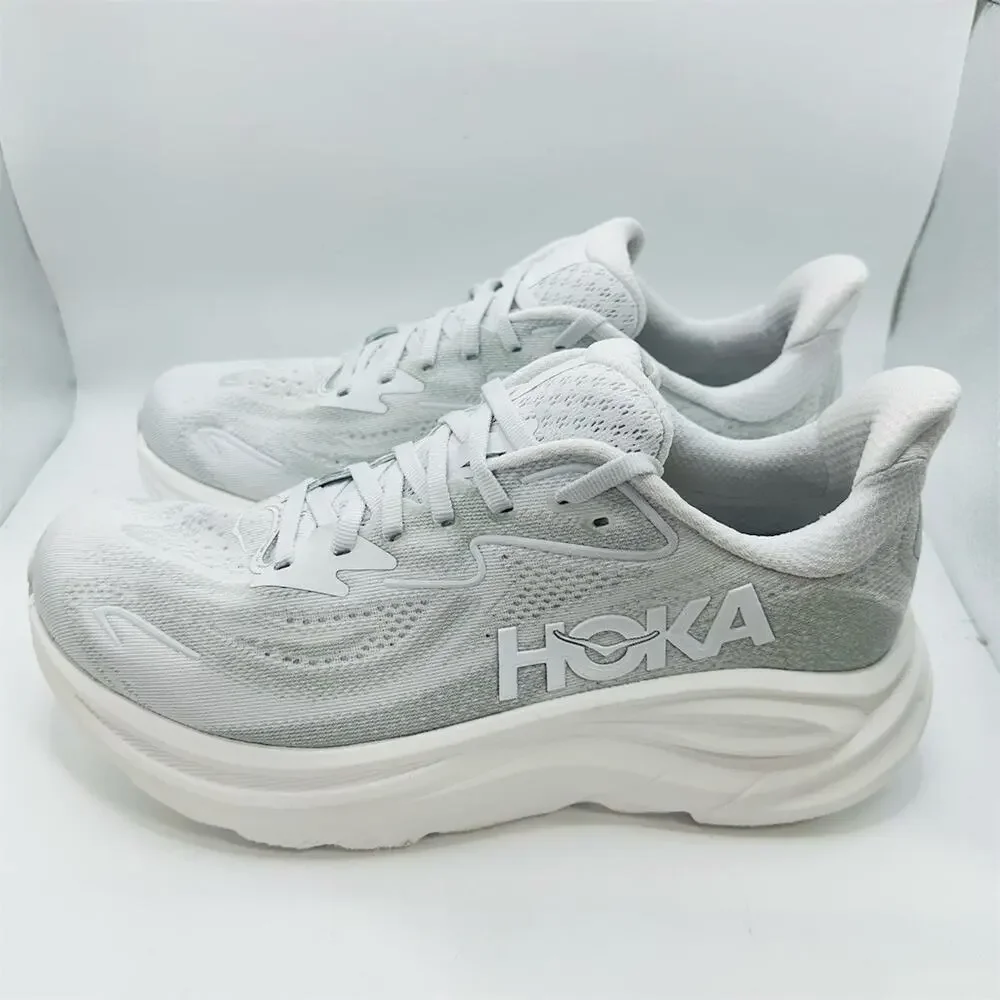 HOKA Clifton 10 White Light Grey | Women’s Size 9 B | New with Replacement Box